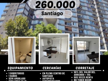 Arriendo Mensual / Departamento / Santiago