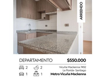 Arriendo Mensual / Departamento / Santiago