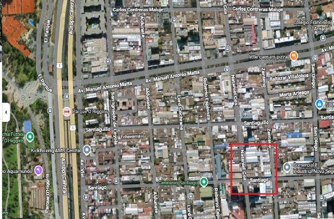 Cerca a Metro Parque Ohigins