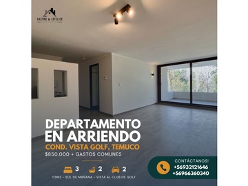 Arriendo Mensual / Departamento / Temuco