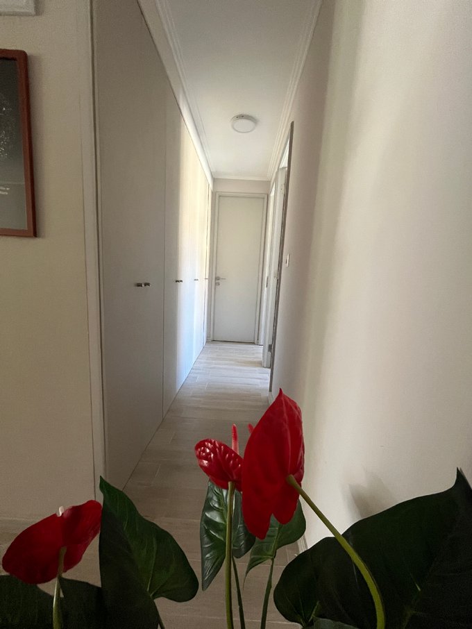 Pasillo con closet que conecta a los otros dormitorios