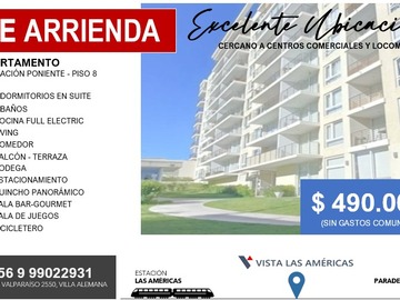Arriendo Mensual / Departamento / Villa Alemana
