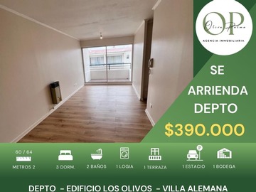 Arriendo Mensual / Departamento / Villa Alemana