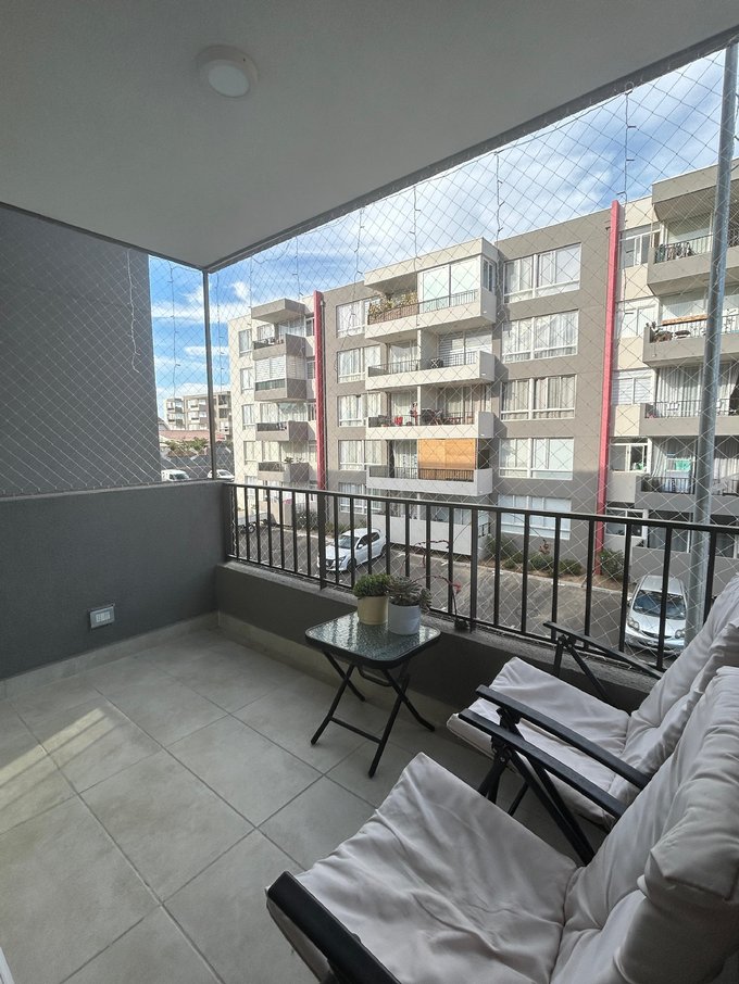 Terraza, con malla de seguridad