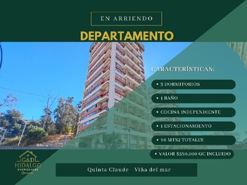 Arriendo Mensual / Departamento / Viña del Mar