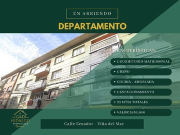 Arriendo Mensual / Departamento / Viña del Mar