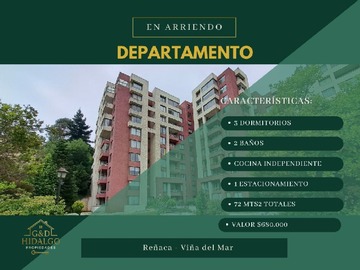 Arriendo Mensual / Departamento / Viña del Mar