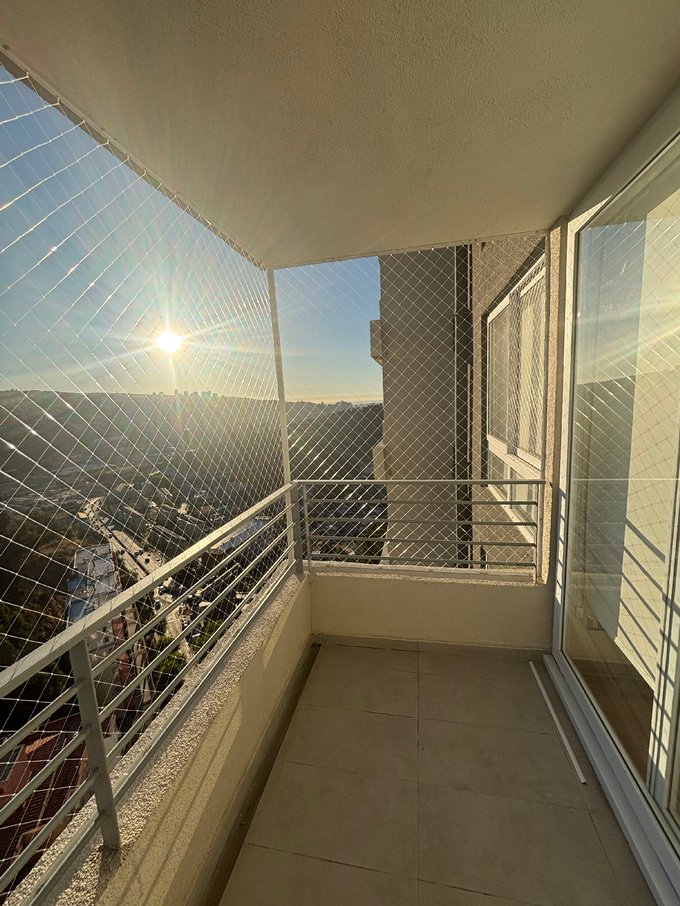Terraza con mallas de seguridad