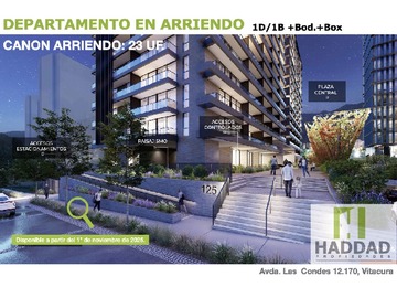 Arriendo Mensual / Departamento / Vitacura