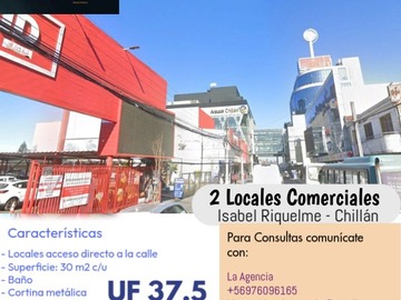 Arriendo Mensual / Local Comercial / Chillán