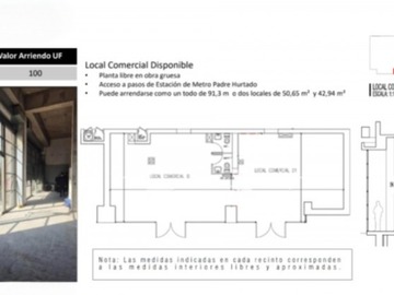 Arriendo Mensual / Local Comercial / Estación Central