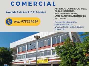 Arriendo Mensual / Local Comercial / Maipú