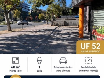 Arriendo Mensual / Local Comercial / Vitacura