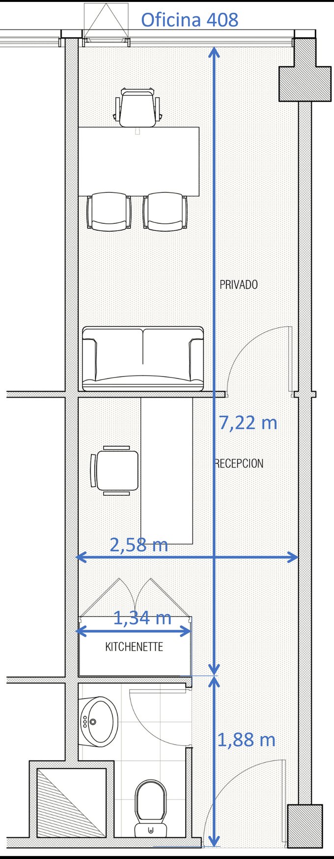 Planta oficina 408 B