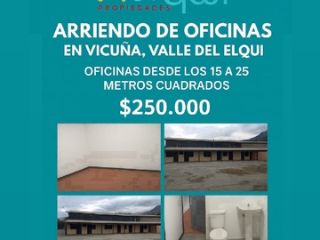 Arriendo Mensual / Oficina / Vicuña