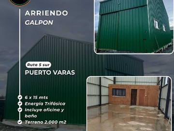 Arriendo Mensual / Terreno Industrial / Puerto Varas