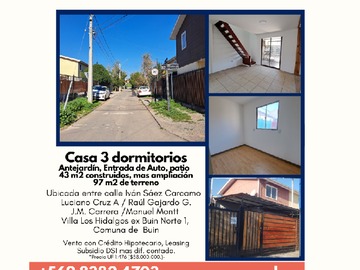 Venta / Casa / Buin