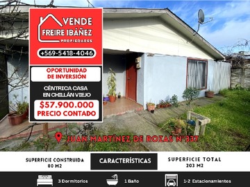 Venta / Casa / Chillán Viejo