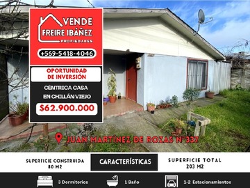 Venta / Casa / Chillán Viejo