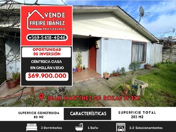 Venta / Casa / Chillán Viejo