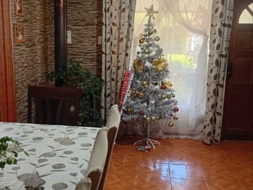 Comedor con chimenea