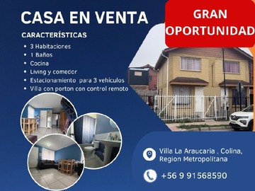 Venta / Casa / Colina