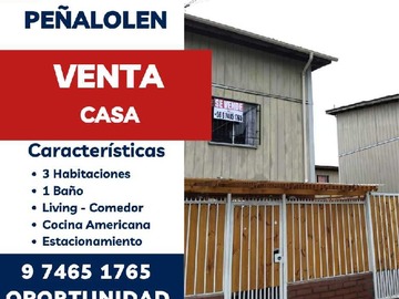 Venta / Casa / Conchalí