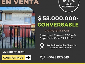 Venta / Casa / Coronel