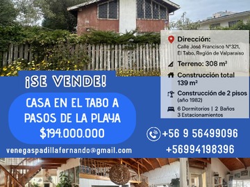Venta / Casa / El Tabo