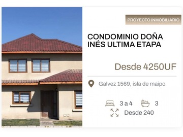 Venta / Casa / Isla de Maipo