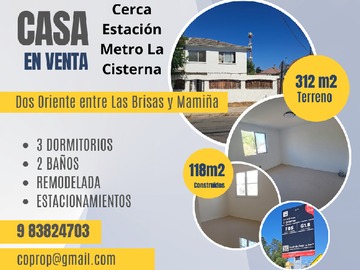 Venta / Casa / La Cisterna