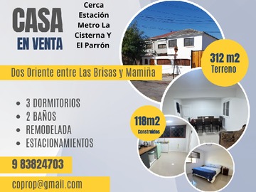 Venta / Casa / La Cisterna