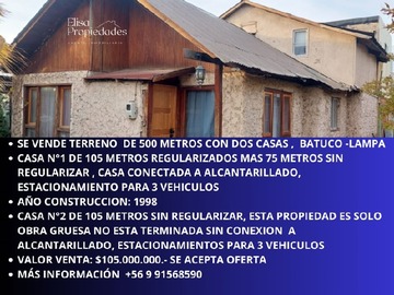 Venta / Casa / Lampa