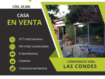 Venta / Casa / Las Condes