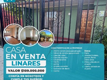 Venta / Casa / Linares