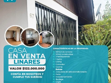 Venta / Casa / Linares