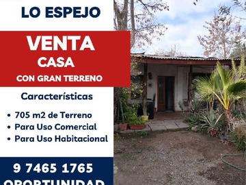 Venta / Casa / Lo Espejo