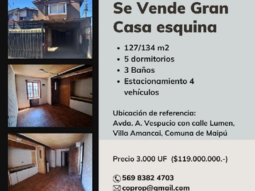 Venta / Casa / Maipú