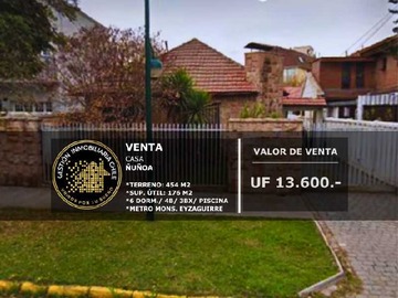 Venta / Casa / Ñuñoa