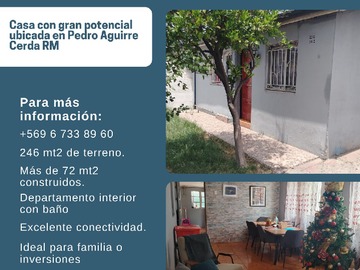 Venta / Casa / Pedro Aguirre Cerda