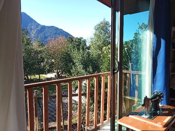 Vista hacia el pasaje desde un dormitorio para 4 personas
