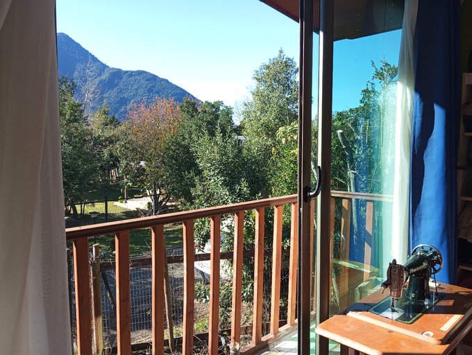 Vista hacia el pasaje desde un dormitorio para 4 personas