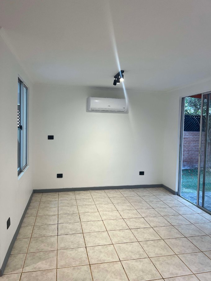 Vista living con aire acondicionado