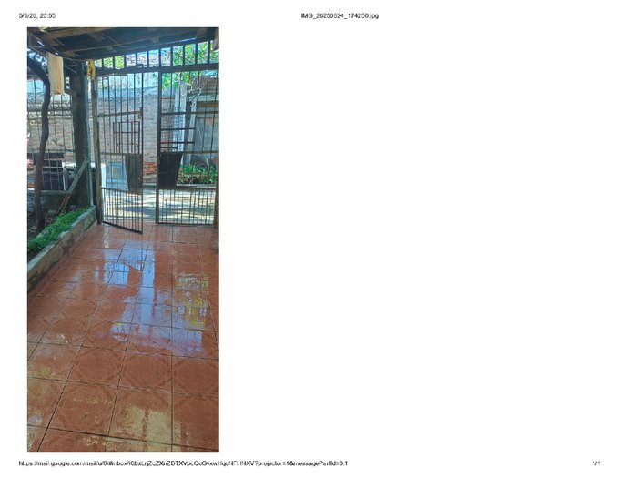 Patio techado interior