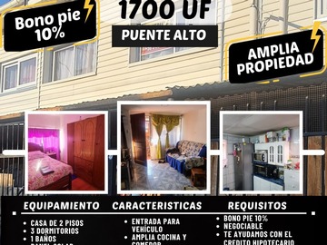 Venta / Casa / Puente Alto