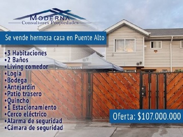 Venta / Casa / Puente Alto