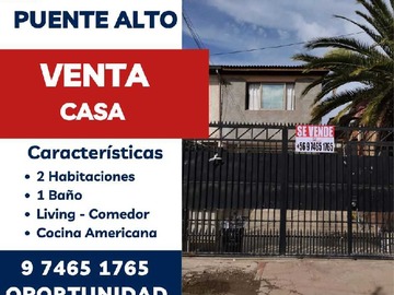 Venta / Casa / Puente Alto