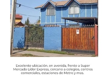 Venta / Casa / Puente Alto