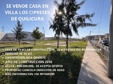 Venta / Casa / Quilicura