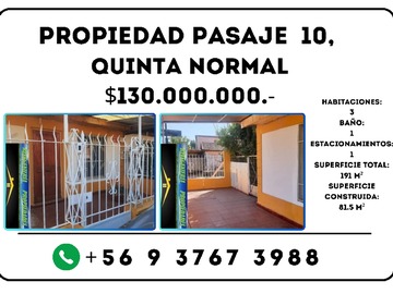 Venta / Casa / Quinta Normal